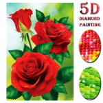 Teemanttikandid Red Rose 5D Teemantv&auml;rvimine Kodukaunistuse maalimine Kingitus 20X30CM