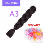 MERISIHAIR Soft Hair Ombre heegeldatud punutud juuksepikendus 24-tollisele roosale s&uuml;nteetilisele heegeldatud juustele Jumbo Braid juustele