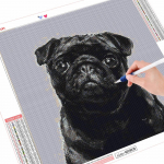 5D DIY Teemantmaali Koer Rhinestone komplekt K&auml;sit&ouml;&ouml; m&uuml;&uuml;k Teemanttikandid Loomade Ristpistes K&auml;sitsi valmistatud kingitus Full Round （30x30CM）