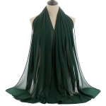 Pearl Chiffon 40 v&auml;rvi naiste sall Moslemi turban sall