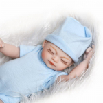 NPK 26 cm Mini Reborn All vin&uuml;&uuml;lnukk armsa lutiga Armsad m&auml;nguasjad lastele s&uuml;nnip&auml;evaks kingituseks 26cm sinine