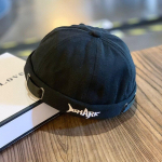 Kvaliteetne hip-hop melonist m&uuml;ts Kapott isa m&uuml;tsid Mood Meeste Docker Cap Retro Sailor Cap Beanie M&uuml;tsid Meeste Naiste Soe Bucket Kork &Auml;&auml;risteta m&uuml;ts 56-58cm must