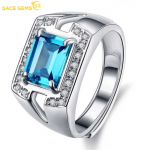 SACE GEMS Luksuslik vasesulamist tsirkoon kihlas&otilde;rmus meeste ehe kingitus open