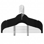 5/10 tk Liigutatavate klambritega riidepuud Velvet Ultra Thin No Slip Rack seelikup&uuml;kste riidepuud 10pcs beež