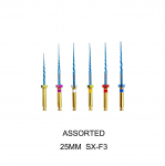 Hambaraviinstrument Super File Blue Rotary Pro soojuse aktiveerimisega painduvad mootori koonusviilid juurekanali jaoks 25mm Assorted