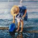 5D teemantmaal, t&auml;ispuur, naine, teemanttikandid, m&uuml;&uuml;k t&uuml;drukutele, mosaiik, ristpistes ristpistes, talvekink kodusisustus Full Round 20x25CM