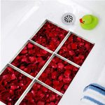 6 TK kroonlehemustriga vannikleebis libisemiskindel veekindel 3D efektiga isekleepuv vannitoakleebis PVC eemaldatav dekoratiivne seinamaal 15x15cm