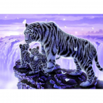 5D Tiger Art DIY Loomade Teemantmaal Ristpistes T&auml;is&uuml;mmargune Teemanttikandid Mosaiik Kodukaunistuse maalimine Full Round 20x30CM