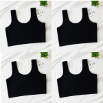 4tk Laste t&uuml;drukute rinnahoidja Cotton Teenage Aluspesu suvine Laste teema must