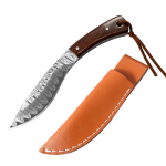 Damaskuse mustriga konditusnuga roostevabast terasest sepistatud k&ouml;&ouml;givili puu nuga liha nuga t&uuml;keldaja noa l&otilde;ikur A