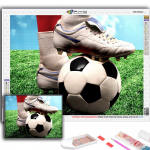 T&auml;ielik 5D Teemantmaaling Jalgpall Spordi 5D Teemantmaal Full Round 20X30CM