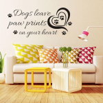 Uued uued koerad j&auml;tavad k&auml;paj&auml;ljed kirjaga Vin&uuml;&uuml;lkleebis Seinakleebis Kodukaunistuse tsitaatkleebised