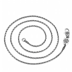 1,5 mm uus 100% ehtne S925 puhtast h&otilde;bedast ehe Retro Tai trendikas isiksus Vajra pandlaga bambusest kaelakee meestele ja naistele 50cm