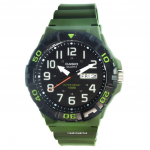 Casio Analog Army Green Resin Band Quartz MRW-210H-3A MRW210H-3 100M meeste k&auml;ekell must