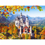 K&auml;sitsi valmistatud teemanttikandid t&auml;is &uuml;mmargune lossi mosaiik-teemantmaal koos raamiga maastikupildiga kodukaunistus Full Round 20x30CM