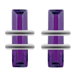 Les Tr&eacute;sors De Lily [R4783] &ndash; h&otilde;bedased lillad 'Cristal' h&otilde;bek&otilde;rvar&otilde;ngad (roodiumiga kaetud)  - 10x5mm lilla