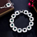 CMM k&otilde;rgekvaliteediline armastuse tsirkooniumoksiidi pidulik naiste ehted ruudukujuline mitmev&auml;rviline valik h&otilde;bedast tennisek&auml;ev&otilde;ru safiir