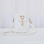 Naiste hoiuk&auml;ekott Moodne naiste &otilde;lakott Mobiiltelefonikott 14*8*21cm valge