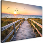 L&otilde;uenditr&uuml;kk Sunset sea beach 60x40 oranž
