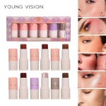 Multifunktsionaalne Meigipulk Kuuev&auml;rviline K&otilde;rgl&auml;ikega Kontuurkreem P&otilde;sepuna Matt P&otilde;sepuna Pulgakomplekt Niisutav Sile P&otilde;sepuna Pliiats 1