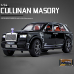 1/24 Scale Rolls Royce Cullinan Diecast automudeli m&auml;nguasi, tagasit&otilde;mmatav m&auml;nguasi koos heli ja valgusega lastele v&auml;ikelastele poistele t&uuml;drukutele m&otilde;eldud kingituste kollektsioon 21.8*8.3*7.5cm must