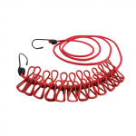 Kaasaskantav riiden&ouml;&ouml;r 12 n&ouml;&ouml;pn&otilde;elaga, tuulekindel reisiriiden&ouml;&ouml;r, veniv sisset&otilde;mmatav elastne pesuriide n&ouml;&ouml;r One Size punane