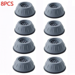 1/4/8tk Universaalsed vibratsioonivastased jalapadjad pesumasin Kummist mattkuivati ​​k&uuml;lmiku alus Fikseeritud libisemisvastane alus pesumasina toe jaoks Da 8PC