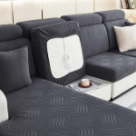 Jacquard diivani istmepadja katted Stretch Soild Color m&auml;&auml;rdumisvastased L-kujulised diivanikatted Eemaldatav diivani kate kodukontori jaoks Normal Size (S)-1pc