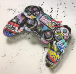 Graffiti Art Gamepad l&otilde;uendikunsti plakatid ja prinditud abstraktsed m&auml;nguk&auml;epidemed l&otilde;uendimaalid poistetoa sisekujunduse pildid 20x20cm No Frame
