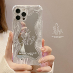 Ins Flower Soft Mirror telefoni&uuml;mbris iPhone 7 8 Plus Xr X Xs Xsmax 11 12 13 Pro Max Mini kaitsekatte Fundas 1079 jaoks For iphone 7 8