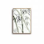 Traditsiooniline hiina maal Abstraktne bambus stabiilselt k&otilde;rge vintage l&otilde;uendimaali seinapilt elutuppa ilma raamita 21x30cm No Frame