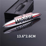 Auto JCW Modified WORKS Isiksuse kaunistus COOPERS Auto poritiiba metallist autokleebis 13.6*2.6CM