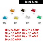 120 Mix Erinevate autode mini madala profiiliga kaitsmekarp 5 7,5 10 15 20 25 30 AMP ATM APM