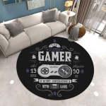 Mood elutoa vaip M&auml;ngija &uuml;mmargune vaip m&auml;ngukonsool Magamistoa vaibad poiste toolmatt Lapsed m&auml;ngivad 3D p&otilde;randapind Vaip sissep&auml;&auml;su uksematt Diameter 120cm