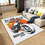 Retro vanaaegne mootorrattaala suur vaip, vaipvaip elutoa magamistoa diivanile, k&ouml;&ouml;gi-vannitoa uksematt, libisemiskindel p&otilde;randamatt, kingitus 120x160cm