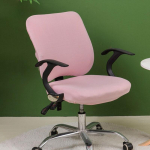 Elastne seljatoe kate istme kate Split Stretch eemaldatav kaitsmega kontoritooli kate Backrest Cover roosa