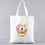 Moodne ostukott, vabaaja l&otilde;uendist &otilde;lakott, korduvkasutatav Jaapani kassimustriga harajuku kott 24*26cm