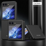 Galvaniseeritud kokkupandav &uuml;mbris Samsung Galaxy Z Flip5 Z Flip 4 3 Flip4 Flip3 5G Luksuslik matt telefoni&uuml;mbris t&auml;ielik kaitsekate Galaxy Z Flip 5 must
