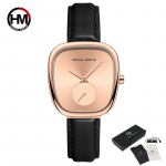 Hannah Martin naiste kvartskellad terasest Milano v&otilde;rgust v&ouml;&ouml;st kvartskell naiste luksusliku disainiga Euroopa vabaaja nahast k&auml;ekellad Steel Belt valge