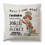 Alice in Wonderland Multifilmi padjap&uuml;&uuml;r Armas j&auml;neskass tr&uuml;kitud viskepadi Vintage kodu dekoratiivne puuvillane linane padjakate 45x45cm
