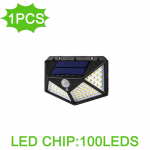 Solar Outdoor 468 LED sensoriga seinavalgustid 3 režiimi liikumisanduriga veekindel t&auml;navalamp aia sise&otilde;ue r&otilde;duhoovi jaoks 100LED B