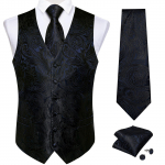 Dibangu Punane vest meestele Paisley vest Lips ja taskur&auml;tik pulmavesti komplekt pidulik &uuml;likond Vest meestele S