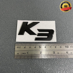 Forte Cerato K3 Letter Metallist tagumise pagasiruumi embleemi m&auml;rgikleebisele mattmust must