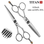 TITAN Professionaalne juuksuri k&auml;&auml;ride komplekt Juuksel&otilde;ikus Juuksuri L&otilde;ikus Harvendav Terav 6,0 tolli 6.0inch gray