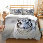 Tiger Pattern voodipesu komplekt Loomade printimisega tekikate padjakate voodipesu komplekt AU/EU/US t&auml;issuuruses kodukaunistus Baby 100x135cm