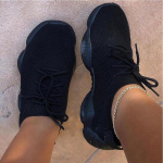Woman Vulcanize Shoes v&otilde;rgust toss naiste kingade jaoks suvine hingav platvorm vabaaja mood Sport, suur suurus 44 naiste kingad 35 must