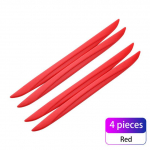 4 tk / komplekt Universaalne kriimustuskaitse kaitseraua kaitsmed auto ukse servakaitse tahavaatepeegli kaitse kleebis kaitsev punane