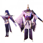 Baali Cosplay kost&uuml;&uuml;m Raiden Shogun Hanfu Kleit Cosplay Halloweeni kost&uuml;&uuml;m L-(Costume+Wig) nagu n&auml;idatud v&auml;rv