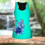 3D Butterfly Print Naiste Treening Jooga J&otilde;usaali Prinditud Suvised Spordis&auml;rgid Suures suuruses vestid 7XL heleroheline v&auml;rv