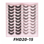 20 paari Fluffy Mink Lashes 3D kunstripsmete meik